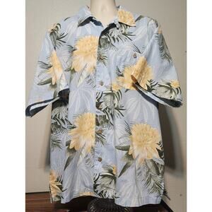 Montego Joe Hawaiian Button Up Short Sleeve Shirt Floral Pattern Size XXL